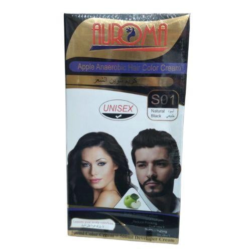 اكريم وروما صبغة شعر أسود طبيعي 500+500مل