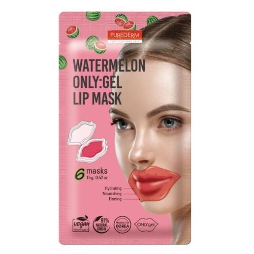 قناع جيل الشفايف بالبطيخ 6 اقنعة من بيور ديرم 15 غ...