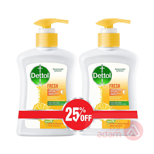 غسول اليد منعش 2*200مل خصم 25% من ديتول