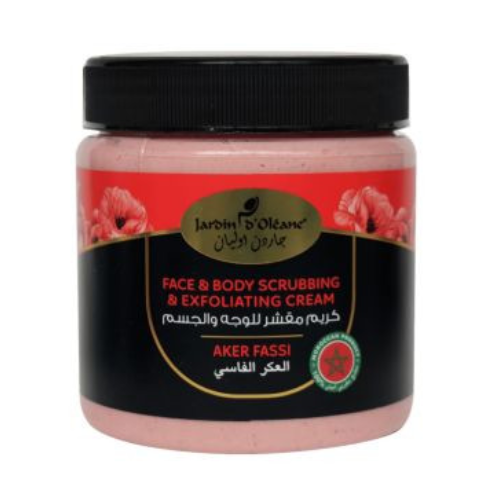 كريم مقشر للوجه والجسم بالعكر الفاسي ، 500 مل
