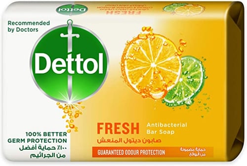صابون ديتول المنعش المضاد للبكتيريا 120 جم قالب