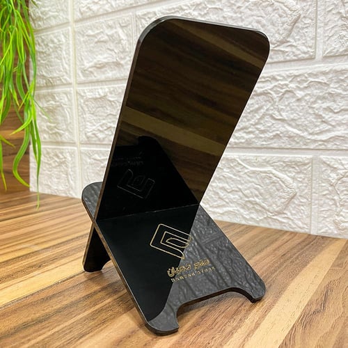 حامل جوال من الأكريليك مع النقش بالليزر