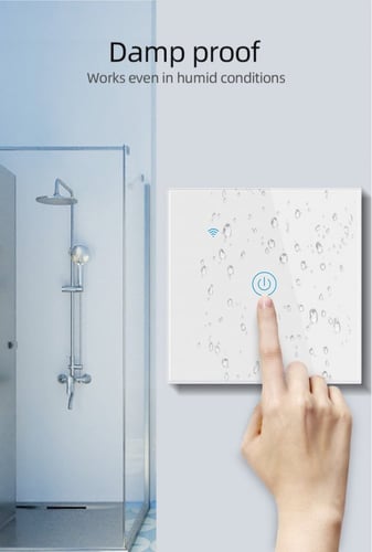 مفتاح لمس ثلاثي ذكي أسود