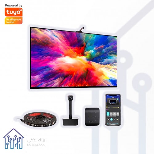 إضاءة تفاعلية خلف التلفاز