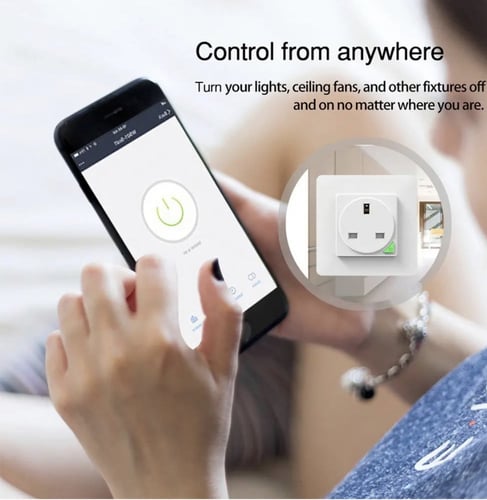 فيش كهرباء جداري ذكي -اللون أسود