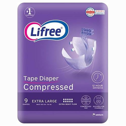 ليفري حفاضات لكبار السن - شريط لاصق - للسلس الغزير...