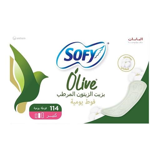 سوفي فوط يومية بزيت الزيتون كبير 114 فوطة