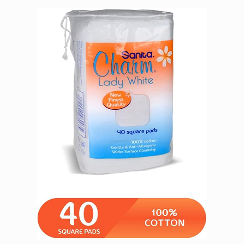 سانيتا شارم قطن مربع للنساء لازالة المكياج 40شريحة...