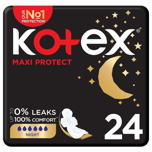 كوتكس فوط صحية ماكسى ليلية بالاجنحة 24 فوطة