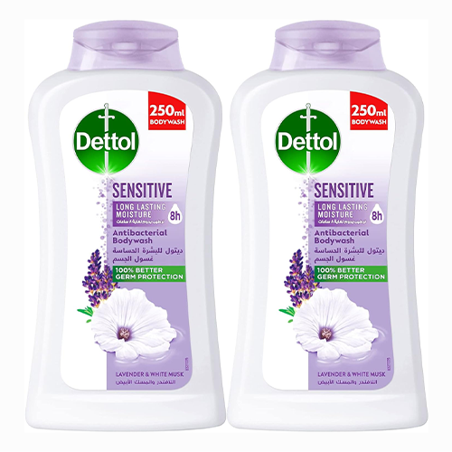 ديتول غسول الجسم للبشرة الحساسة 2*250 مل خصم 35%