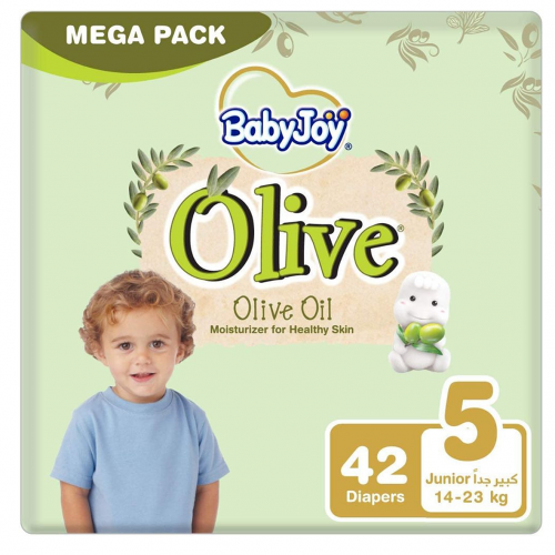 بيبي جوي حفائض بشرة صحية بزيت الزيتون مقاس 5 عبوة...