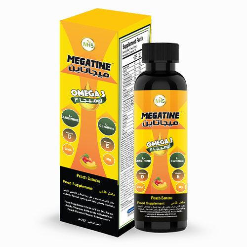 ميجاتاين اوميجا 3 زيت السمك بنكهة الخوخ والموز 227...