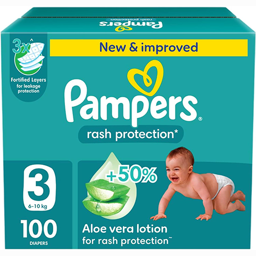 بامبرز حفاضات حماية من التسلخات مقاس 3 صندوق 100 ح...