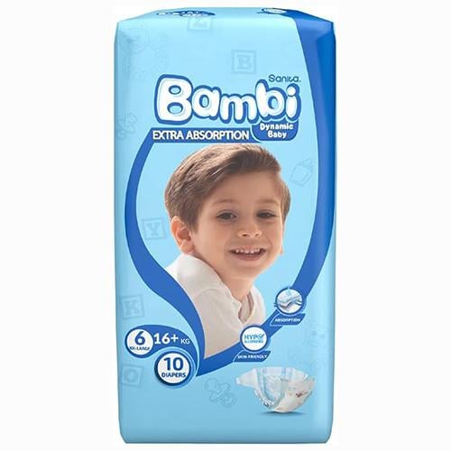 سانيتا بامبي حفائض مقاس 6 عبوة 10 حفاضة