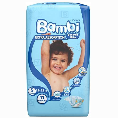 سانيتا بامبي حفائض مقاس 5 عبوة 11 حفاضة