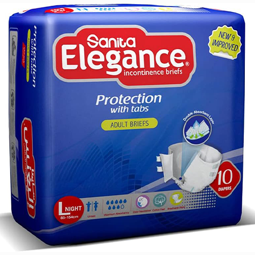سانيتا اليجانس حفاضات كبار السن ليلية مقاس كبير 10...