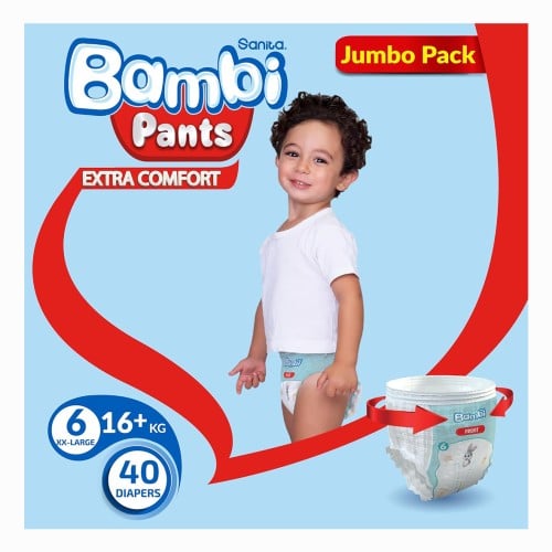 سانيتا بامبي كلوت مقاس (6) عبوة 40 حفاضة