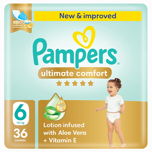 بامبرز حفاضات راحة متكاملة مقاس 6 - 36 حفاضة