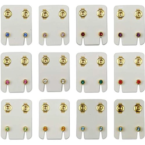 ستوديكس حلق اذن طبى ملون (ألوان مختلفة)