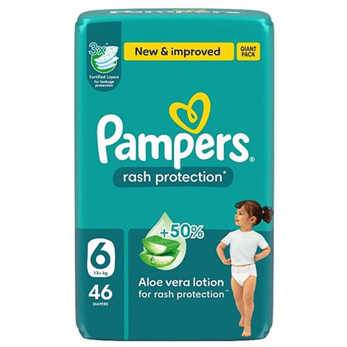 بامبرز حفاضات حماية من التسلخات مقاس 6 - 46 حفاضة