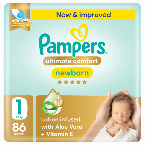 بامبرز حفاضات راحة متكاملة مقاس 1 - 86 حفاضة