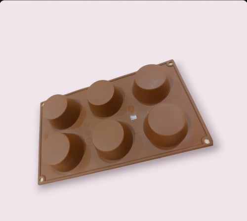 Silicone cheese round_ brown circles 6 compartment...