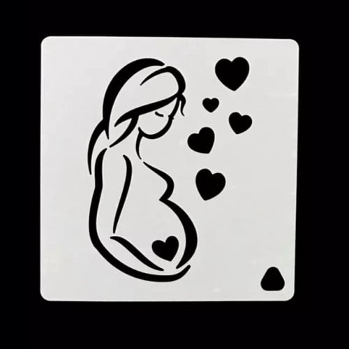 استنسل مناسبة حمل مربع 14 سم