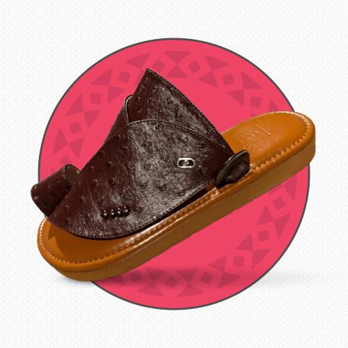 حذاء شرقي جلد نعام