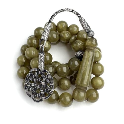 فستقي معرق - طربزونة وفواصل فضة