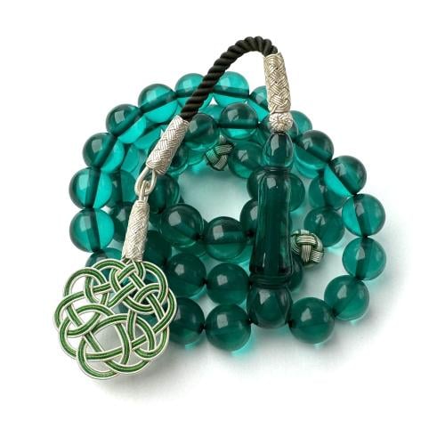 بكلايت - اخضر تركوازي شفاف 10 مل طربزونة وفواصل اخ...