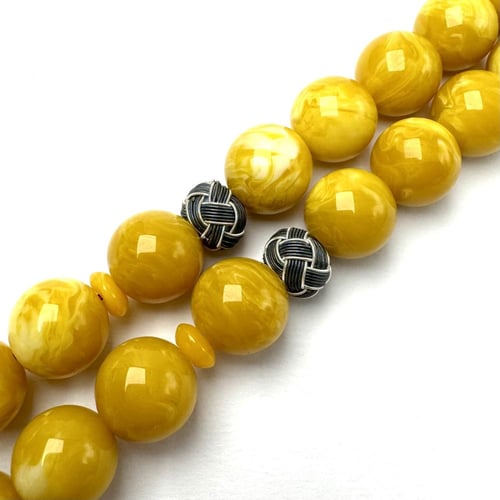 أصفر راهي بعنابي - طربزونة وفواصل فضة