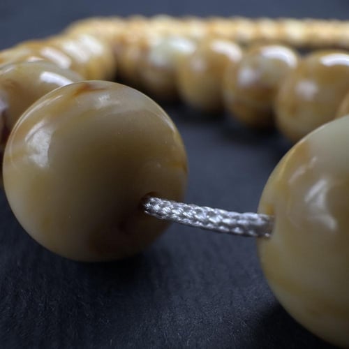 خرتيتي فاتح برمادي - طربزونة وفواصل فضة