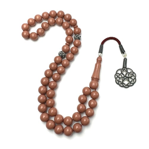 مرجاني بعنابي - طربزونة وفواصل فضة