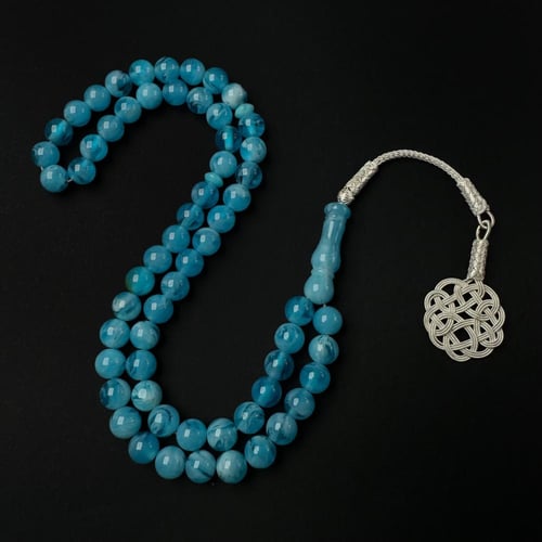 سماوي معرق 8 مل - طربزونة فضة