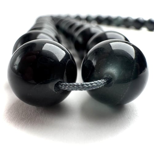 اسود اخضر مضيء - طربزونة وفواصل فضة