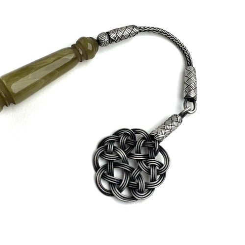 فستقي معرق - طربزونة وفواصل فضة