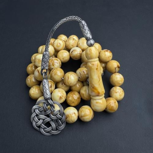 خرتيتي فاتح برمادي - طربزونة وفواصل فضة