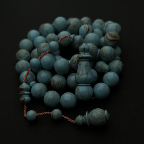 بكلايت مصري سماوي معرق بني تمليكة