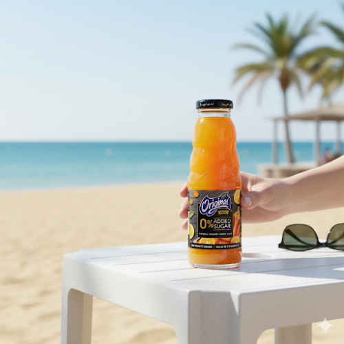 ستيكر علب عصير زجاج