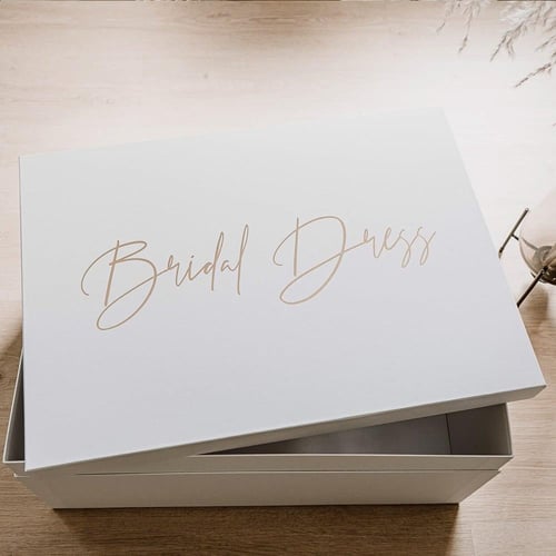 صندوق فستان زواج كرتون مقاس كبير