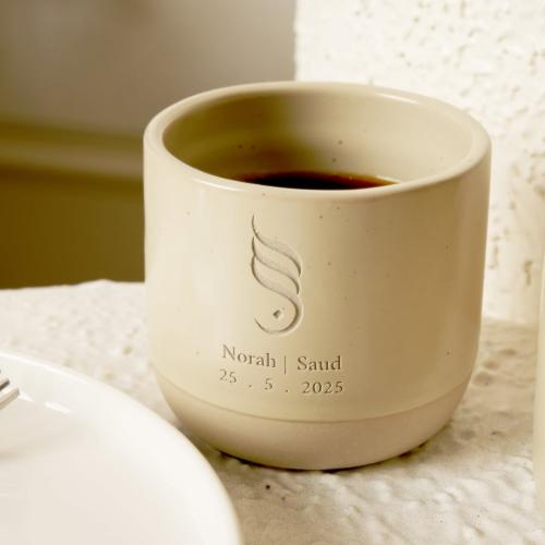 اكواب عرسان مع حفر بالليزر