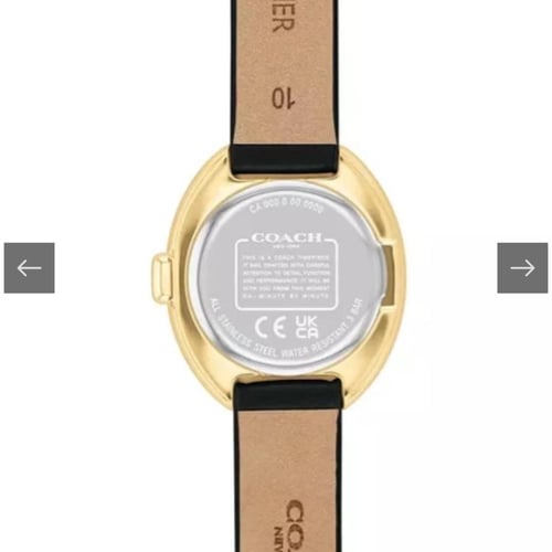 ساعة كوتش اسود مقاس ٢٢.٥ ملم