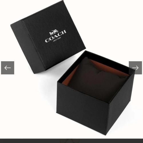 ساعة كوتش اسود مقاس ٢٢.٥ ملم