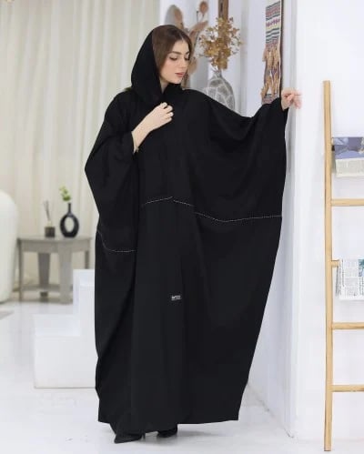 Abaya with velvet cloak