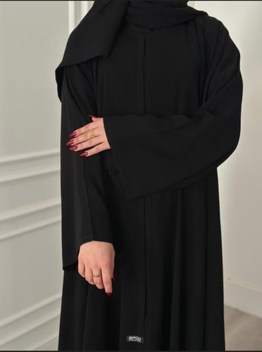 عبايه دبل كلوش كم وسيع قماش ملكي