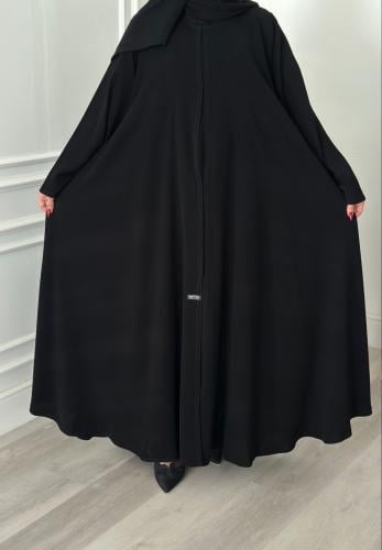 عبايه دبل كلوش كم وسيع قماش ملكي