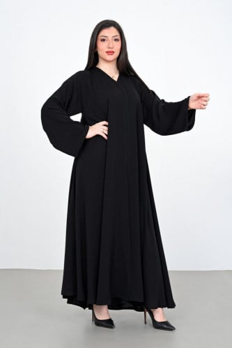 Simple half-wide abaya