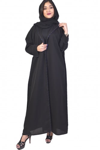 Aabaya with soft embroidery design