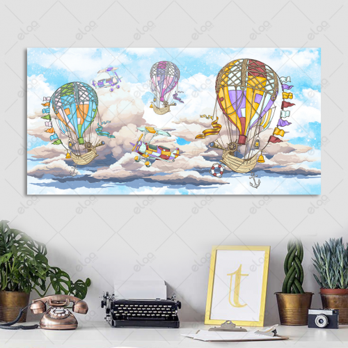 لوحة فنية بالونات طفل ملونة