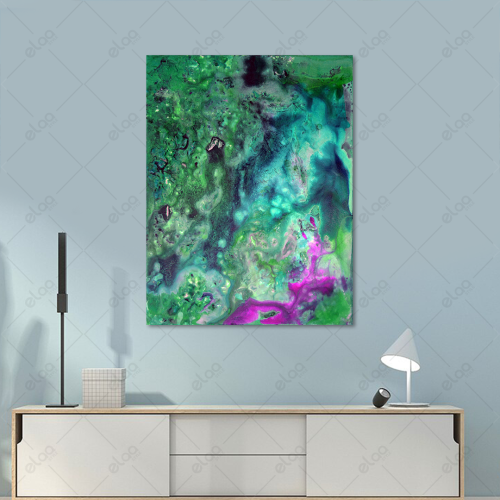Abstract art painting with multiple colors